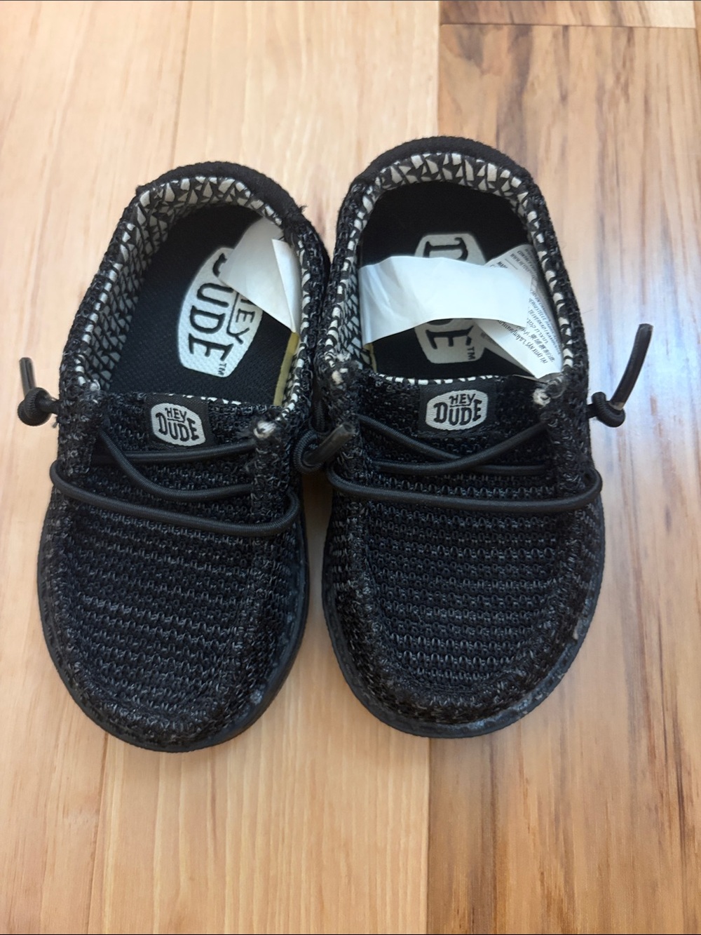Hey Dude Kids Black Knit Slip-On Sneakers 5